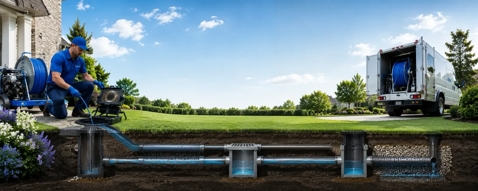 Outdoor drain cleaning information for Trout, LA